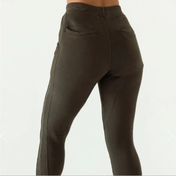 Joah Brown Stadium joggers olive army green oversized soft terry cloth cotton - Picture 6 of 9